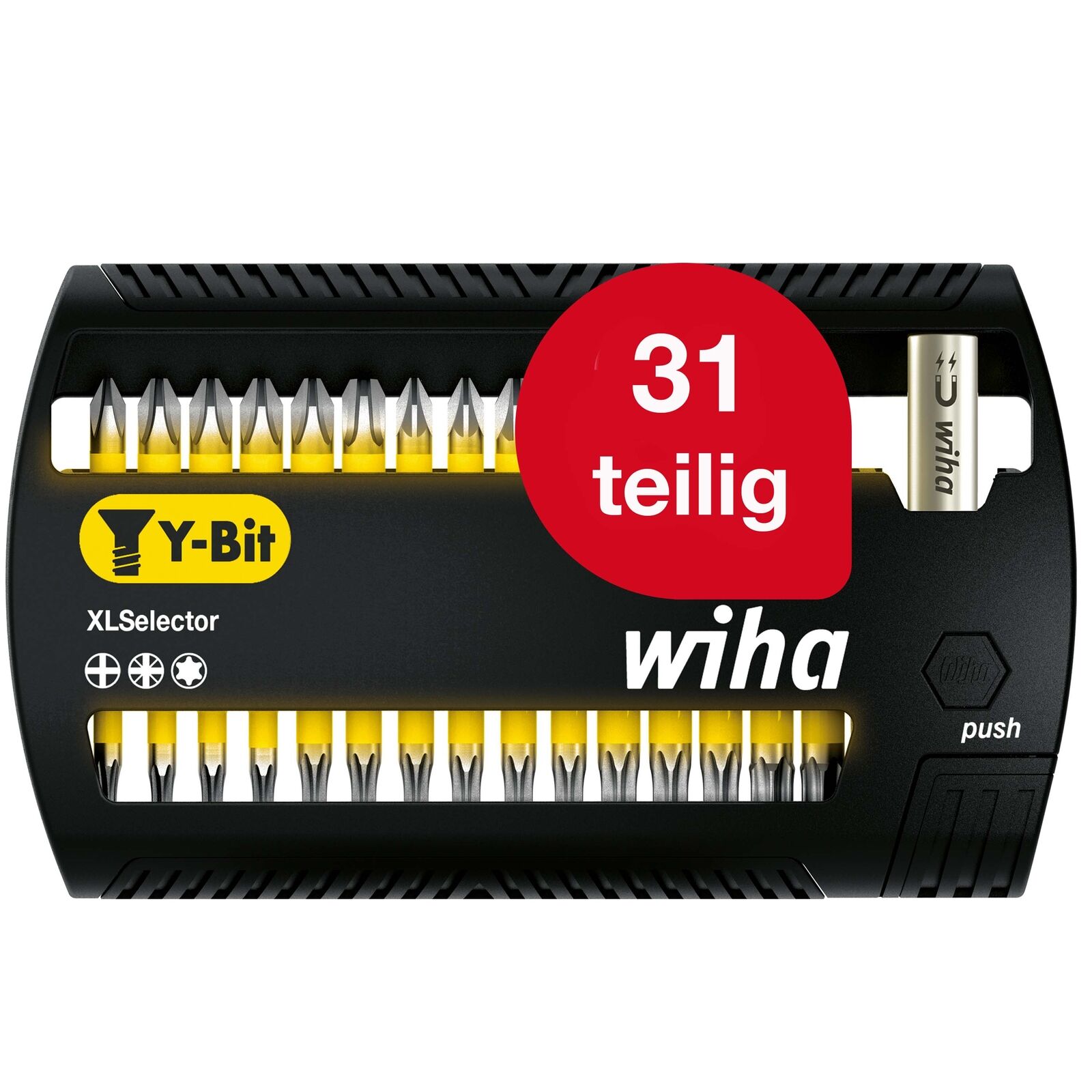 Wiha Bit Set XLSelector Y-Bit 32tlg 25mm PH PZ TORX 14 magnetischer Bithalter