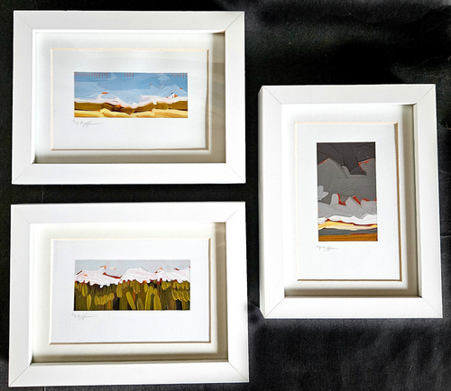 Dramatic Stormy Landscape 8" X 6" PNW Artist R.Hartig Framed ONE Painting - Picture 5 of 5