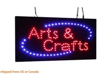 Arts and Crafts Sign, TOPKING, Signage, LED, Neon, Store, Window, Shop Display