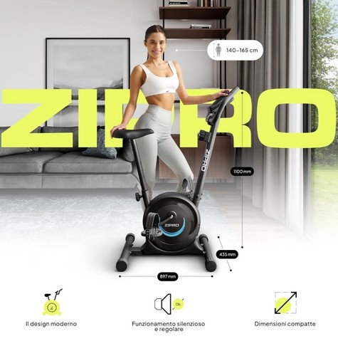 ZIPRO One S Cyclette da casa - Resistenza magnetica, Funzionamento silenzioso - Foto 2 di 4