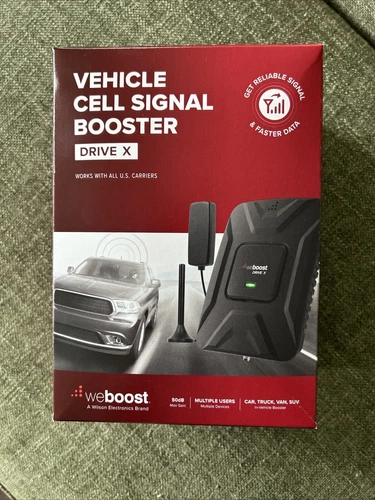 weBoost Drive X Cell Phone Signal Booster Kit For Cars Trucks SUVs (475021)