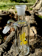 14mm Shower Head Glass Ash Catcher 45 degree (yellow Octopus)Thick Glass.