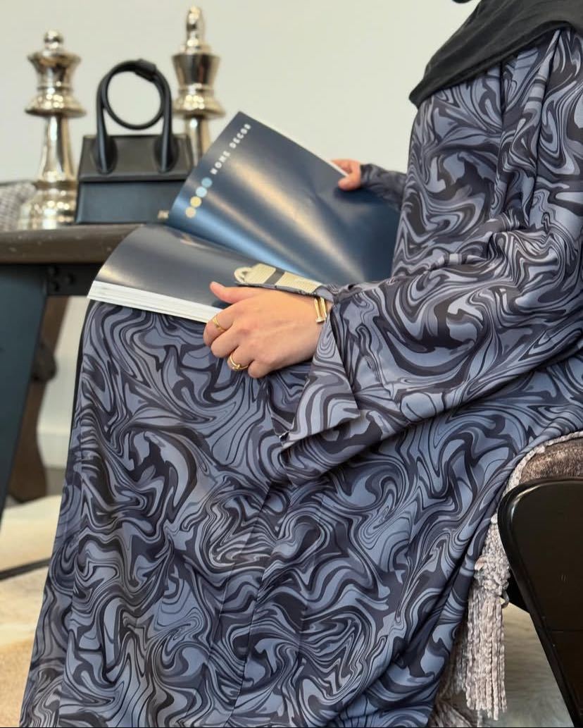 Islamic Fashion V-Neck Robe Long Sleeved Dress Abaya Kaftan Printed Evening  Gown | eBay