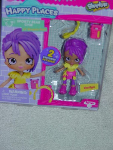 Shopkins Happy Places Sporty Bear Gym Lil Shoppie Pack Skatlyn Doll - Picture 12 of 12