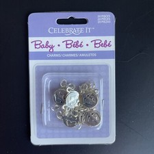 NEW CELEBRATE IT Baby Shower Silver It  s A Girl Charms - 20 Pieces