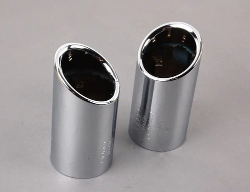 NUEVO AUDI A4 B8 ESCAPE COLA TUBO DE CHROME TIP TRIM SET 8K0071761 ORIGINAL - Imagen 2 de 5