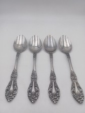 Lot of 4 Interpur INR 13 / UNF73 Stainless Oval Soup Spoons 7 1/2"