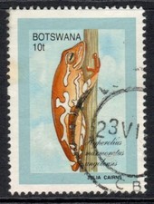 Botswana Stamp Scott 511 Used 10t Climbing Frogs 1992