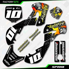 Gray Spark Racing Graphics Kit fits Kawasaki KLX110 00-09 Decal Sticker KLX 110