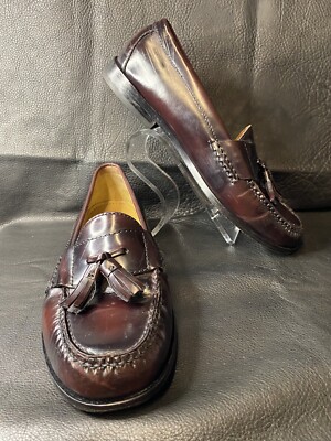 Cole Haan #3507 Cordovan tassle loafers US Mens Sz 8.5-D Slip On Burgundy Brown Vintage Cole Haan #3507 Cordovan Tassel City | Mercari main image 4