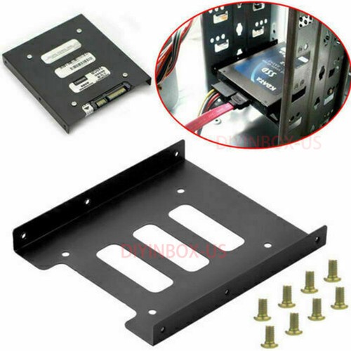X2 2.5" SSD HDD to 3.5" Mounting Adapter Bracket Tray for PC SSD Holder W/ Cable - Picture 11 of 11