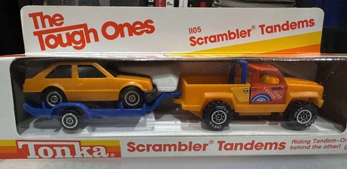 Vintage NIB TONKA “The Tough Ones” Scrambler Tandems #1105 Pickup Truck & Car