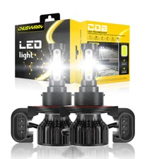 2X H13/9008 Luces Fuertes Para Auto Coche Luz Carro Bulbs LED SUPER Blanco 6000K
