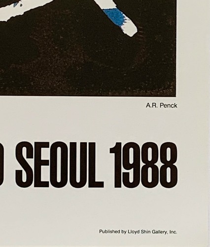 1988 Seoul Korea A. R. PENCK, Authentic, OLYMPIC POSTER Original - Picture 4 of 5