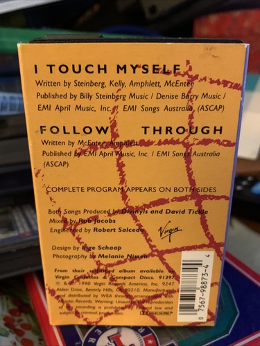 The Divinyls I Touch Myself Cassette Tape Single Virgin 1990 Alternative Rock - Picture 3 of 5