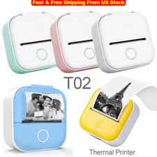 T02 Mini Pocket Sticker Printer Portable Smart Photo Receipt Printer for iPhone