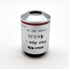 Nikon Microscope Objective Plan Apo 4x Lambda λ CFI Eclipse ∞/- M25