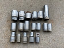 Vintage KC Tools 18-piece 12-point square socket set, chrome vanadium