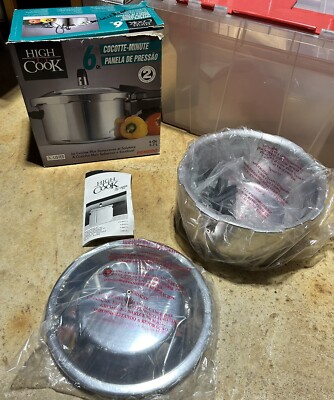 High Cook 6 Quart Aluminum Pressure Cooker Brand New