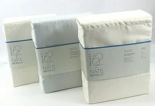 PROJECT 62 Nate Berkus TWIN Tri-Ease 500 count 3 pcs Sheet Set Silver Springs