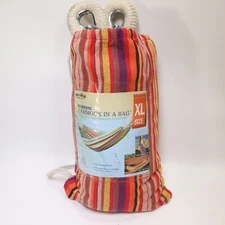 Bliss Paradise Brazilian Hammock in a Bag Multicolor Striped up to 250 lbs
