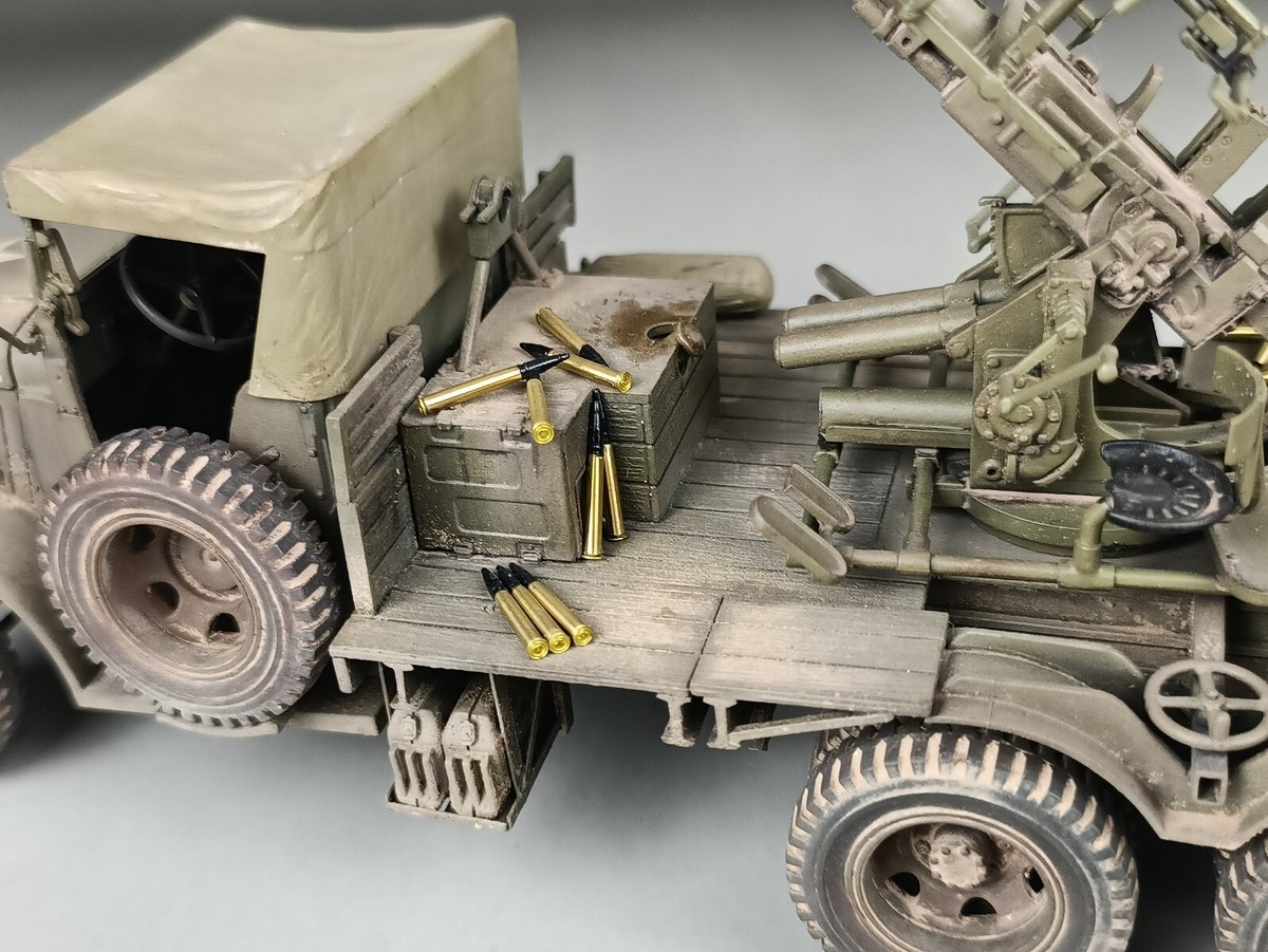 1/35 Built WWII U.S GMC Truck w/Bofors 40mm Gun Model | eBay