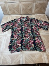Reyn Spooner Vintage Hawaiian Shirt Ukulele Hula Dance Men s XL