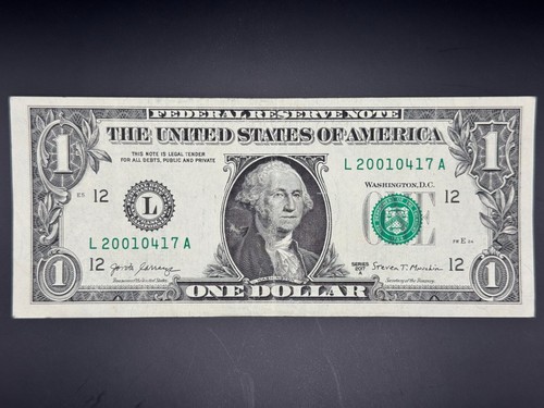 April 17, 2001 Birthday Note Fancy Serial Number One Dollar Bill - Picture 2 of 3