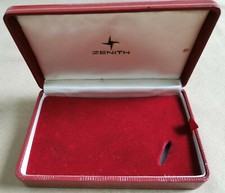 Zenith Vintage watch box red leather diver watch logo good condition