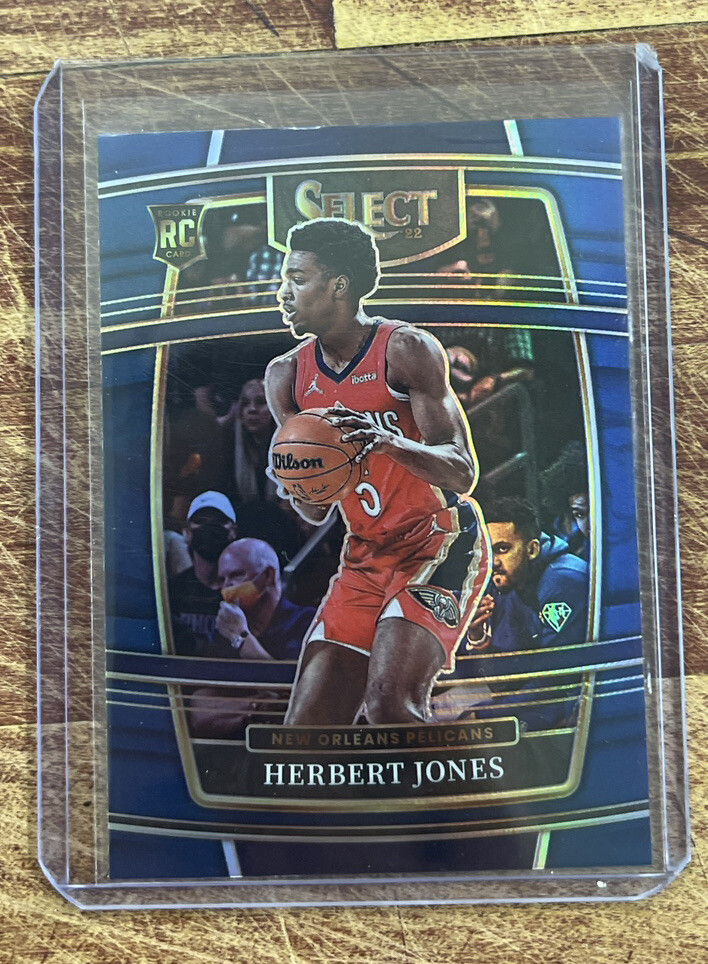 2021-22 Panini Select HERBERT JONES #45 RC Concourse BLUE SILVER PRIZM pelicans