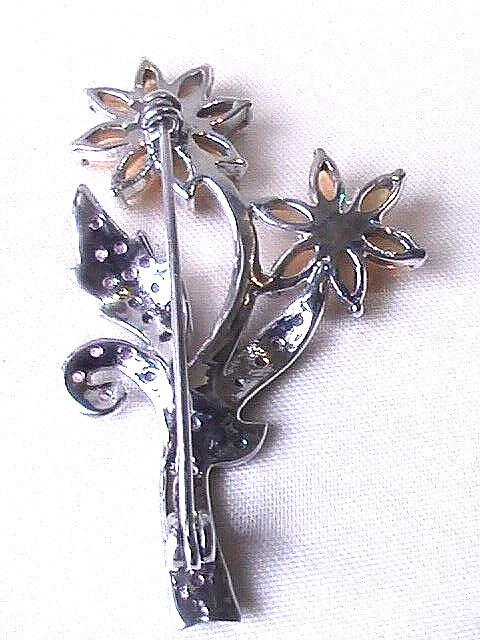 LOVELY Multi Gemstone Ruby Opal Exotic Flower Dai… - image 3