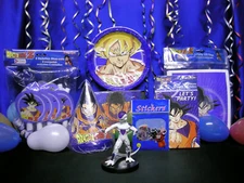 Dragon Ball Z Party # 10 DBZ Hats Blowout Loot Bag Napkins Stickers Freeza
