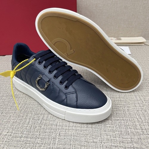 ItalianSalv-atore-Ferra- gamoshoes Casual Board Round Toe Lace Up Shoes Leather - Picture 16 of 24