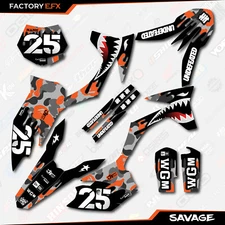 Gray & Orange Savage Racing Graphic Kit fits KTM 11-12 SX SXF XC 125 150 250 450