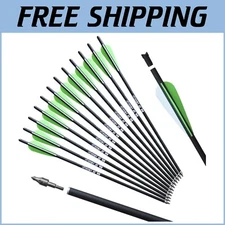 Premium 20-Inch Bio Crossbow Bolts Pack of 12 for Beginners - Precision Crafted