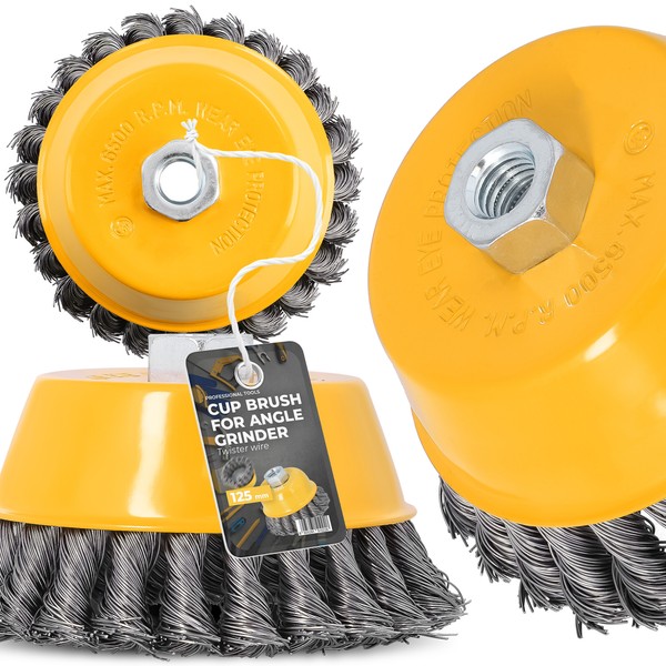 DrahtbüRste 125 Mm TopfbüRste KegelbüRste SchleifbüRste BüRste Winkelschleifer-image