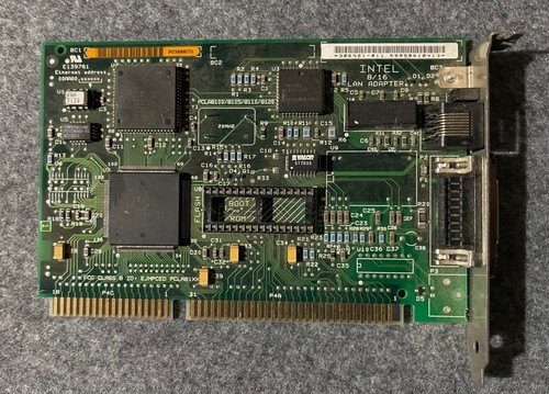 Intel 306451-011 16-Bit ISA 8/16 Lan Adapter EtherExpress with RJ45/AUI, Working