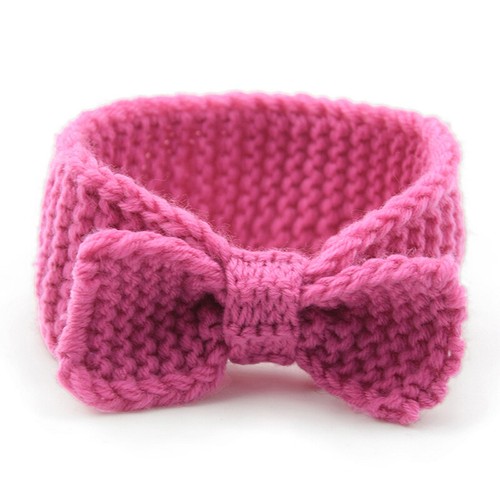 Baby Girls Boy Headband Bowknot Wool Headband Knotted Knitted Headwear Hair Band - Picture 6 of 25