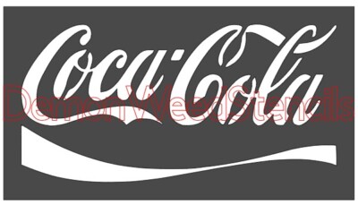 5.5''x10'' Clear Plastic Stencil - Coca Cola (MC716)*****