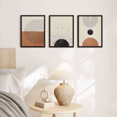 EXCOOL CLUB Mid Century Modern Wall Art - 12X16 Inch | 30X40 Cm Minimalist Wall - Picture 5 of 6