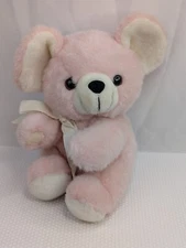 Pink Mouse Plush 9 Inch Hugfun Vintage Stuffed Animal Toy