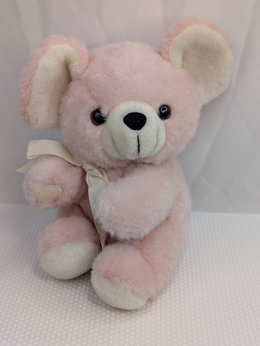 Rosa Maus Plüschtier 9 Zoll Hugfun Vintage Stofftier Spielzeug