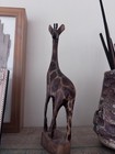 Wooden Giraffe Figurine Statue Hand Carved Painted African Safari 8” Tall — photo 5