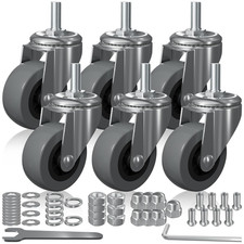 6 Pack Creeper Wheels 2 Inch Heavy Duty 360 Degree Swivel Stem Caster Wheel For