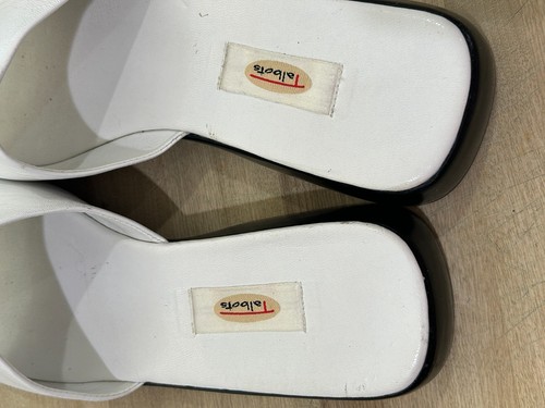 Sandali bassi donna Talbots in pelle bianca taglia 10B - Foto 6 di 7