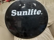 Vintage Sunlite Bass Drum Head 22" Black Resonant Head Maybe Batter Pretty Good