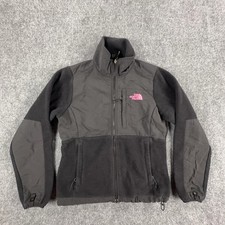 The North Face Denali Fleece Jacket Womens XS Black Full Zip Pink Breast Cancer