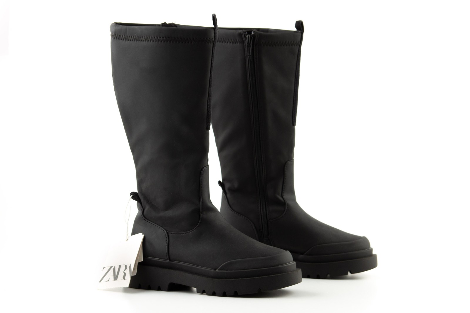 Zara Kinderstiefel hohe Stiefel schwarz 32