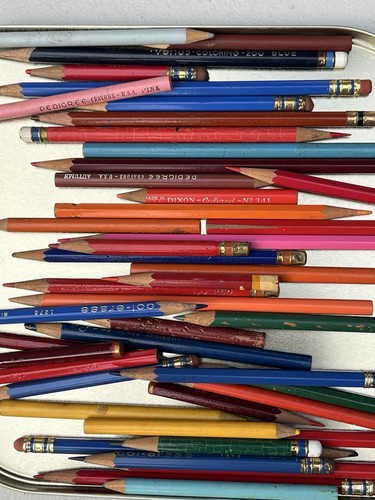 Vintage Wood Colored Pencil/Crayons Lot Venus Eagle Dixon Pink Mongol Wallace - Picture 5 of 11