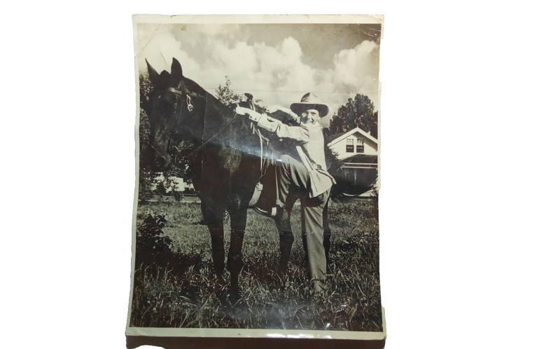 Vintage 8 x 10 Horse Dapper CowboyPhotograph Western Art Memorabilia Texas